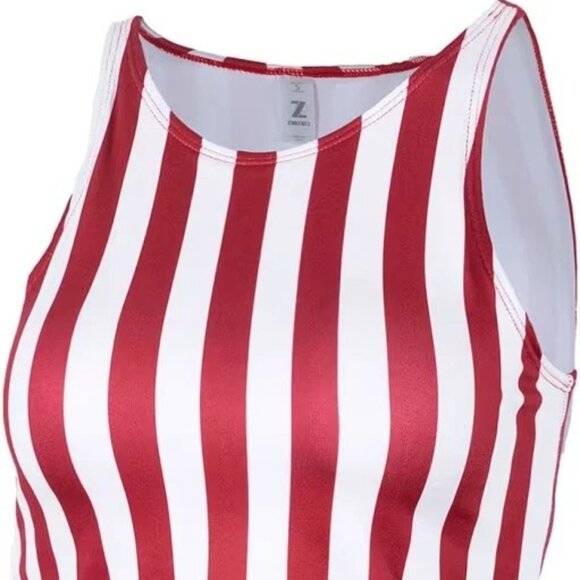ZooZatz Indiana Hoosiers Women's Crimson Cropped First Down Tank Top SZ Small - Picture 2 of 5